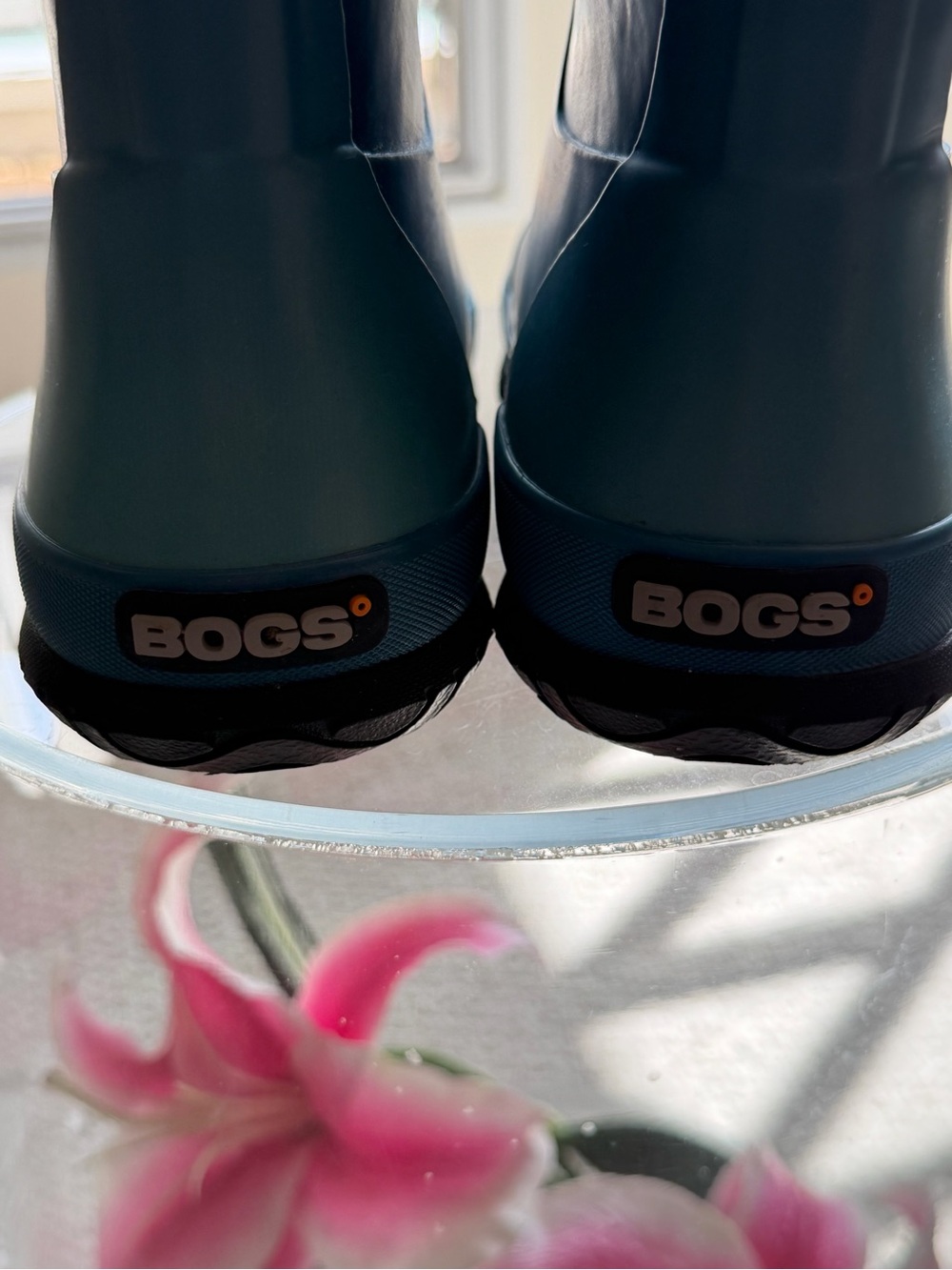 BOGS Kids Rain Boots Size 13 Waterproof Tall Rubber Boots Teal Blue - Picture 3 of 11
